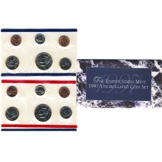 United States Mint UNC coinset 1997 P and D